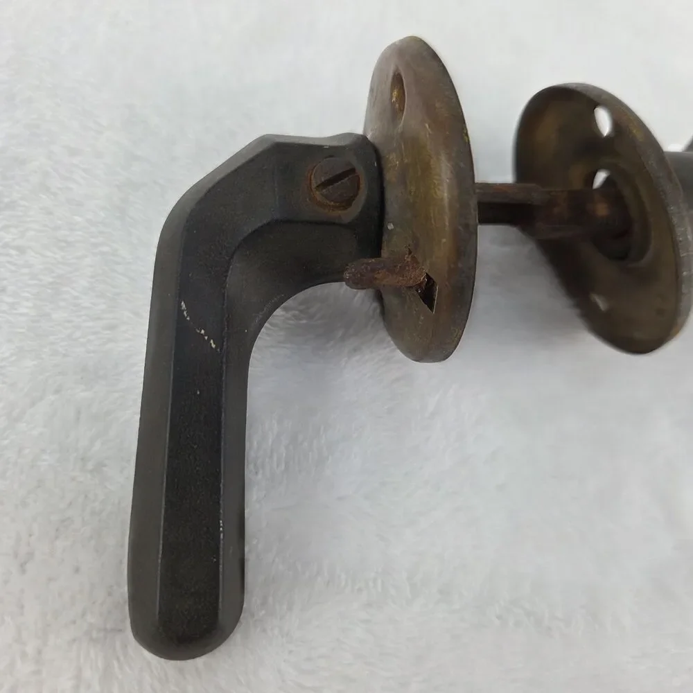 Vintage Bakelite Door Knob & Lever Lockset Black Architectural Hardware